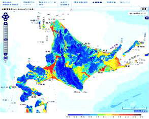 北海道表層振幅図